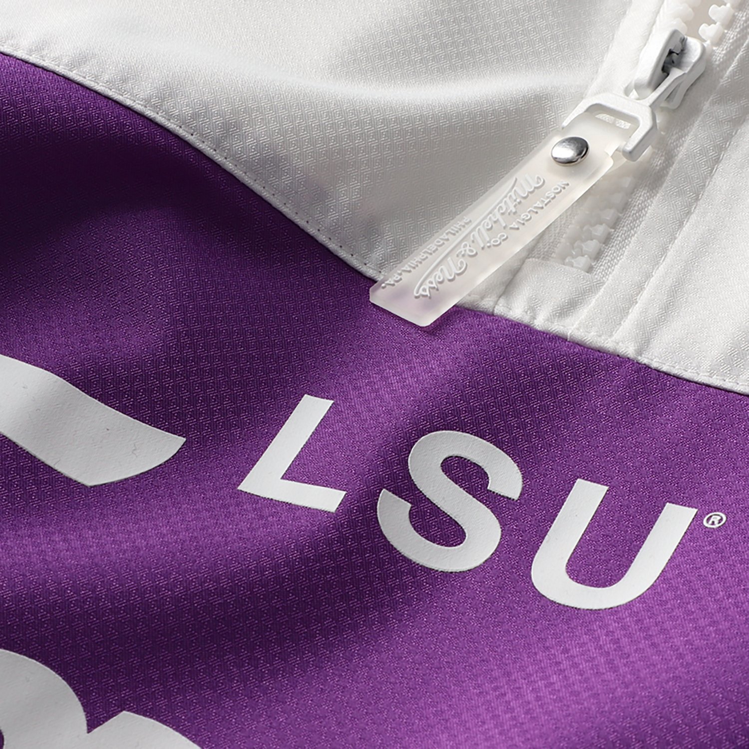 Mitchell & Ness Men's Louisiana State University Mascot School Script Head Coach Windbreaker Anorak Jacket - view number 4