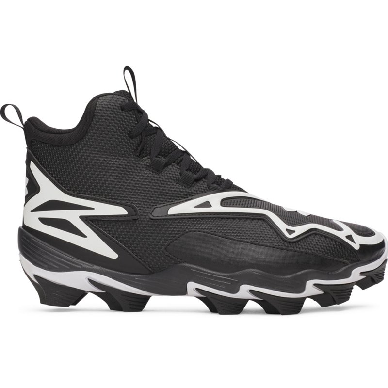 Under Armour Harper 11 RM Baseball Cleats, Size 8, Black/White