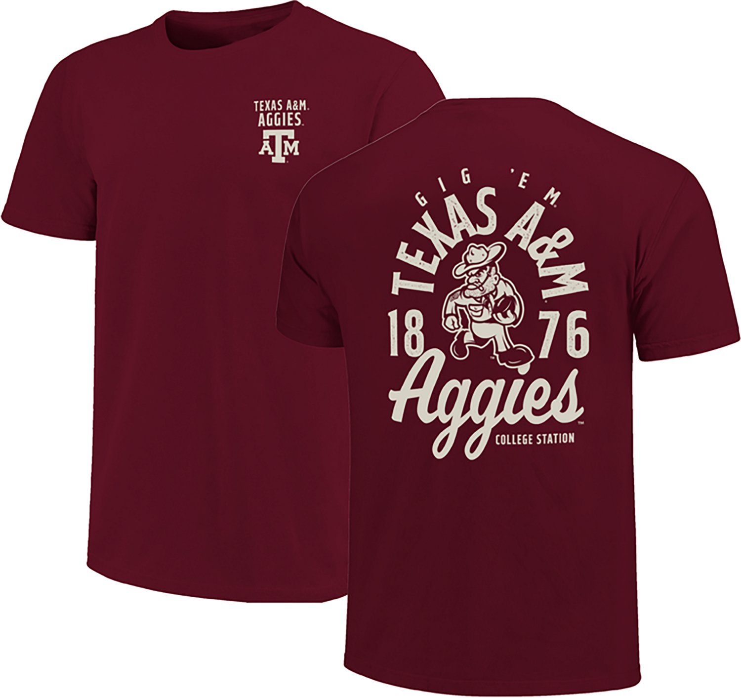 Image One Kids' Texas A&M Aggies Mascot Overlay DS Short Sleeve T-shirt - view number 3