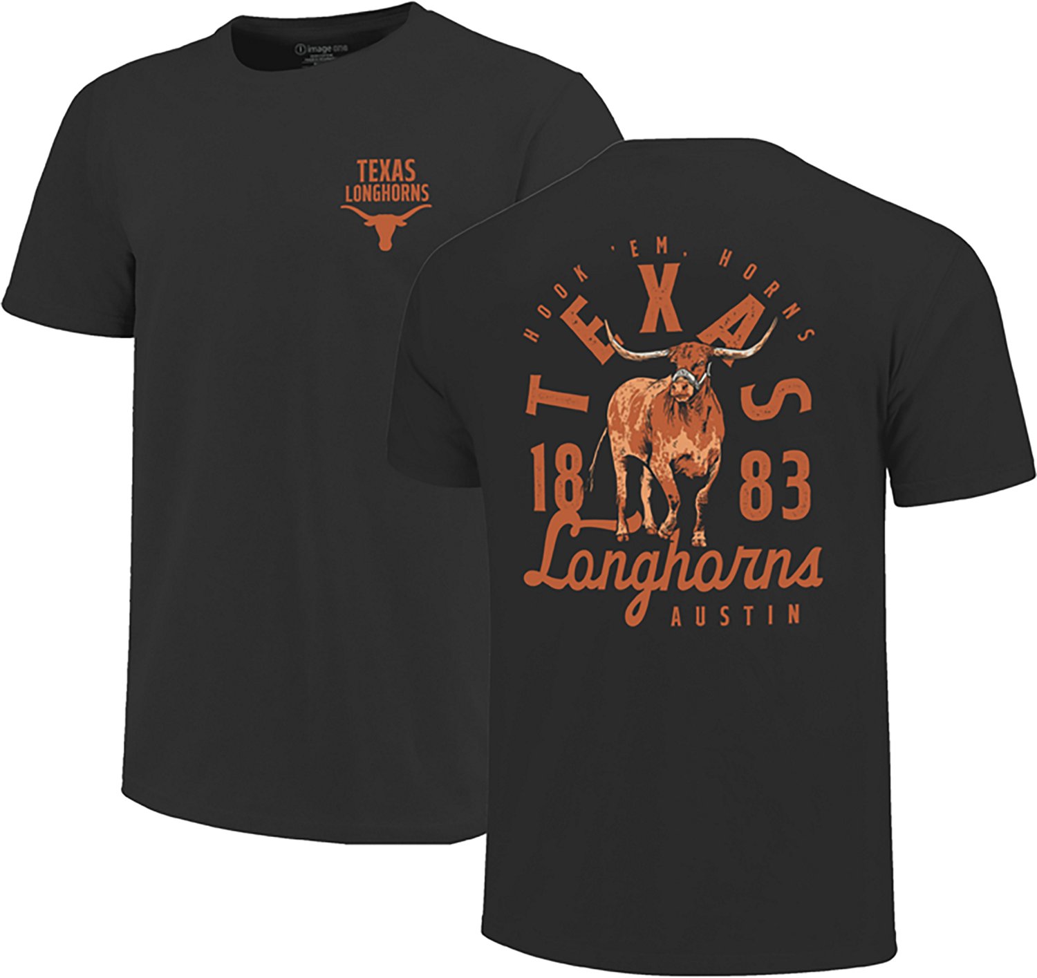 Image One Kids' Texas Longhorns Mascot Overlay DS Short Sleeve T-shirt - view number 3