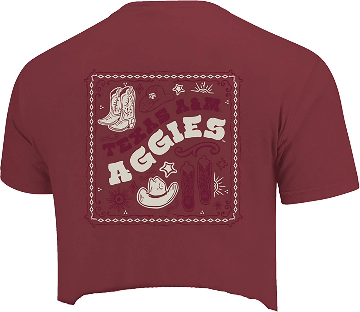 Image One Women's Texas A&M University Bandana Graphic T-shirt
