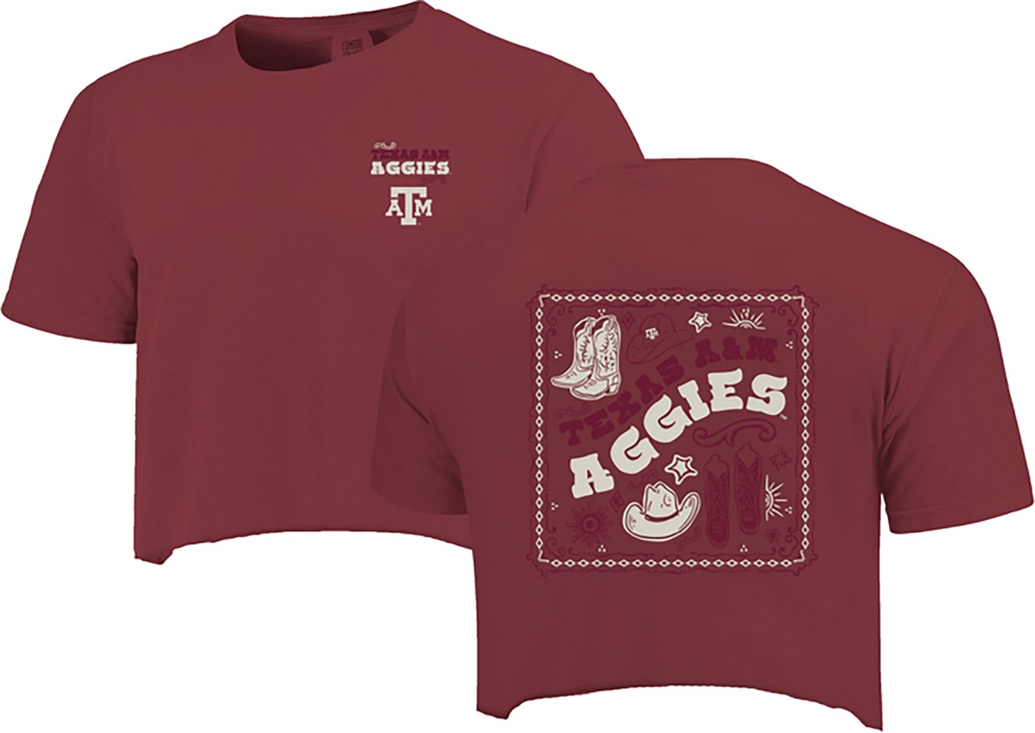 Image One Women's Texas A&M University Bandana Graphic T-shirt - view number 3