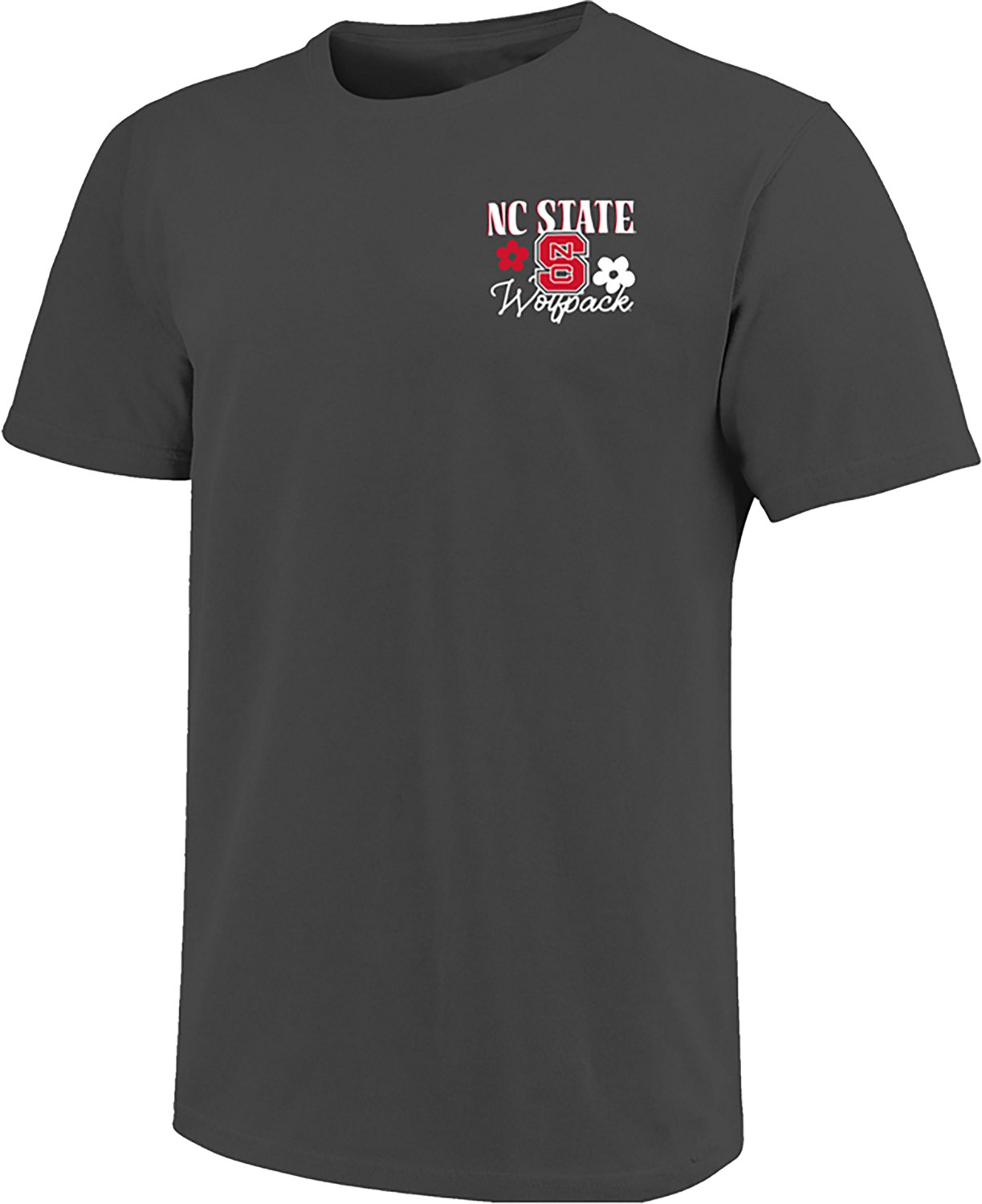 Image One Women’s North Carolina State University Floral Logo Stripe T-shirt - view number 2