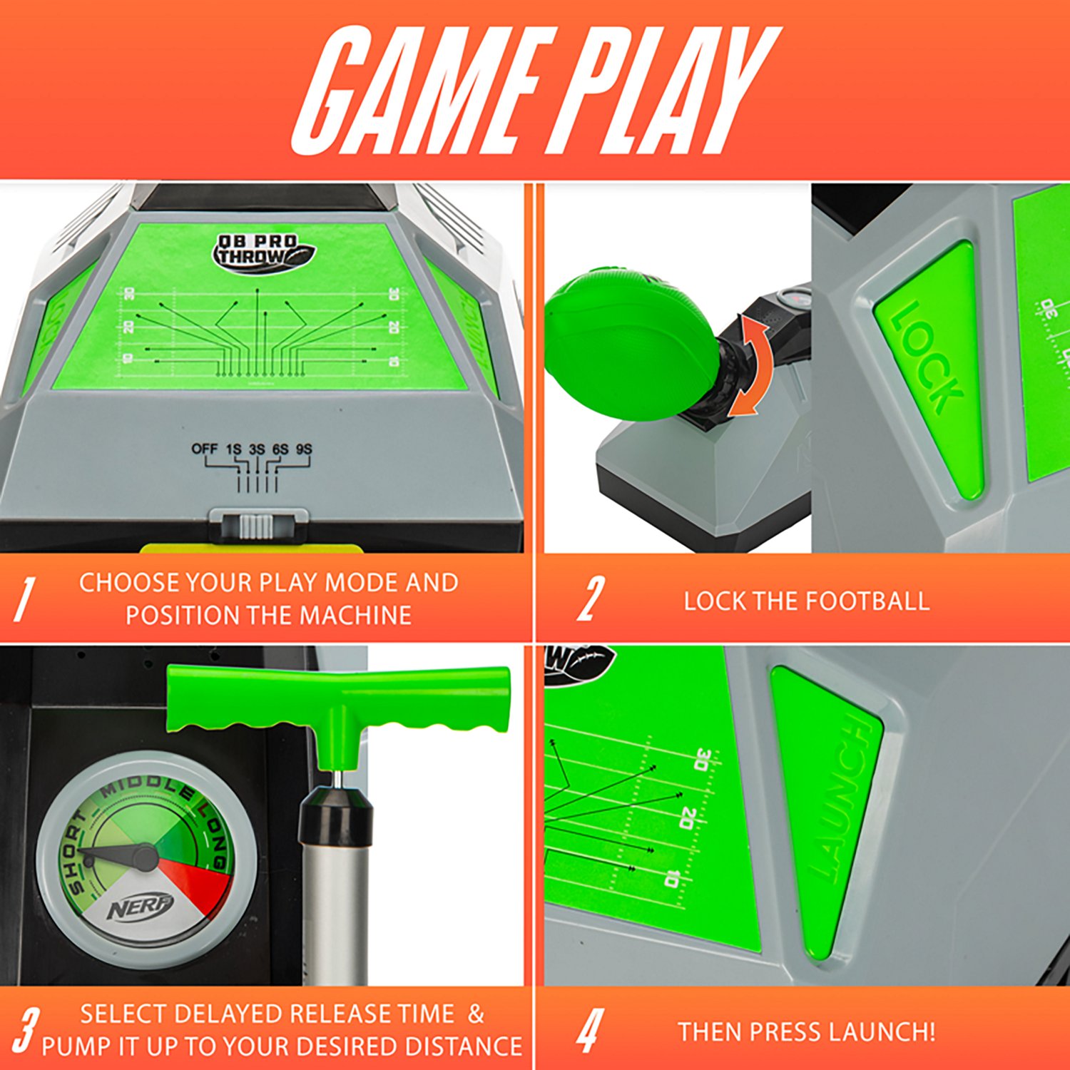 NERF QB Pro Throw Football Passer - view number 4