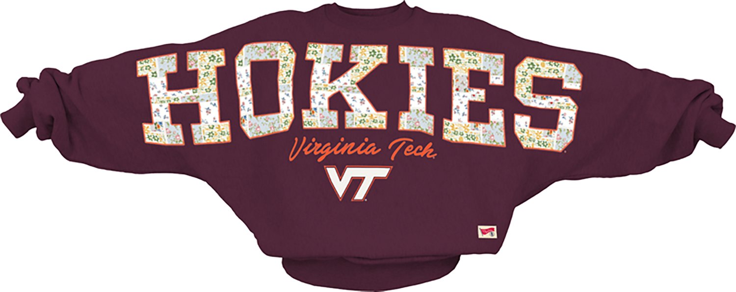 Pressbox Women's Virginia Tech Hilda Oversized Long Sleeve Crewneck Sweatshirt
