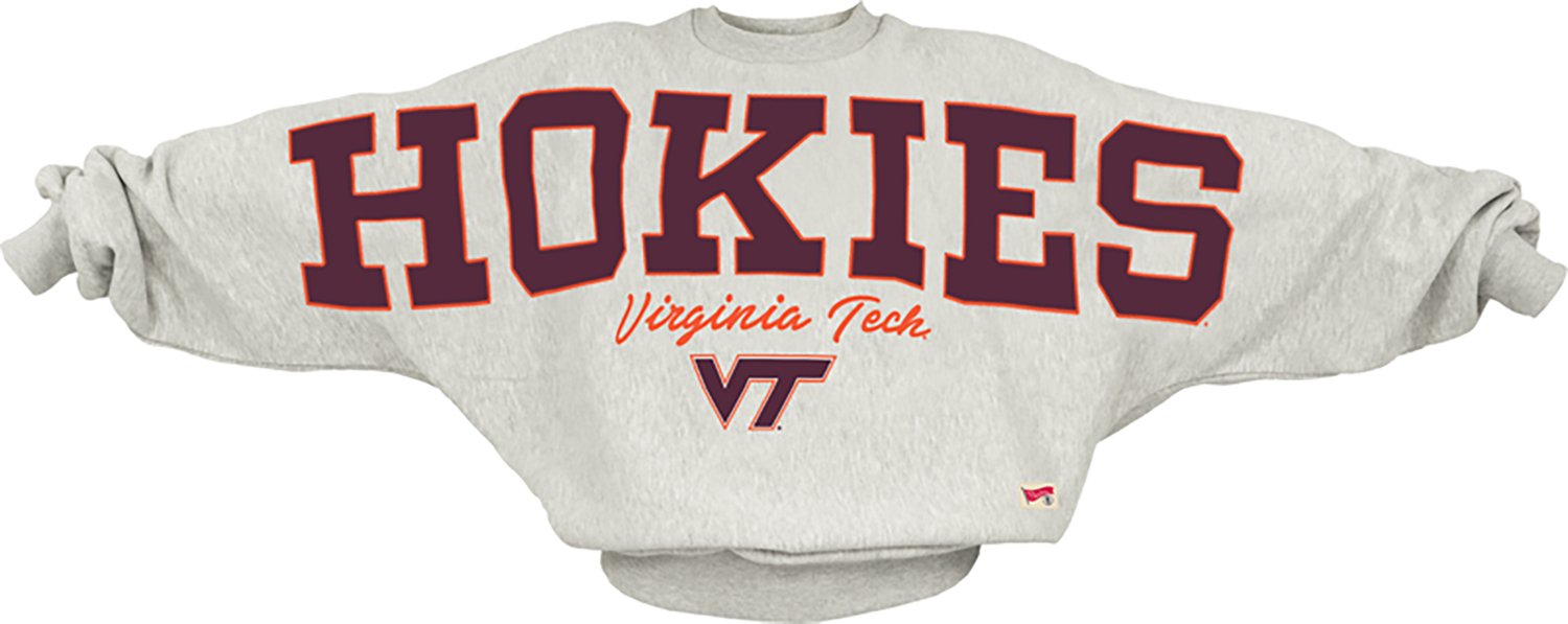Pressbox Women's Virginia Tech Flannigan Oversized Long Sleeve Crewneck Sweatshirt