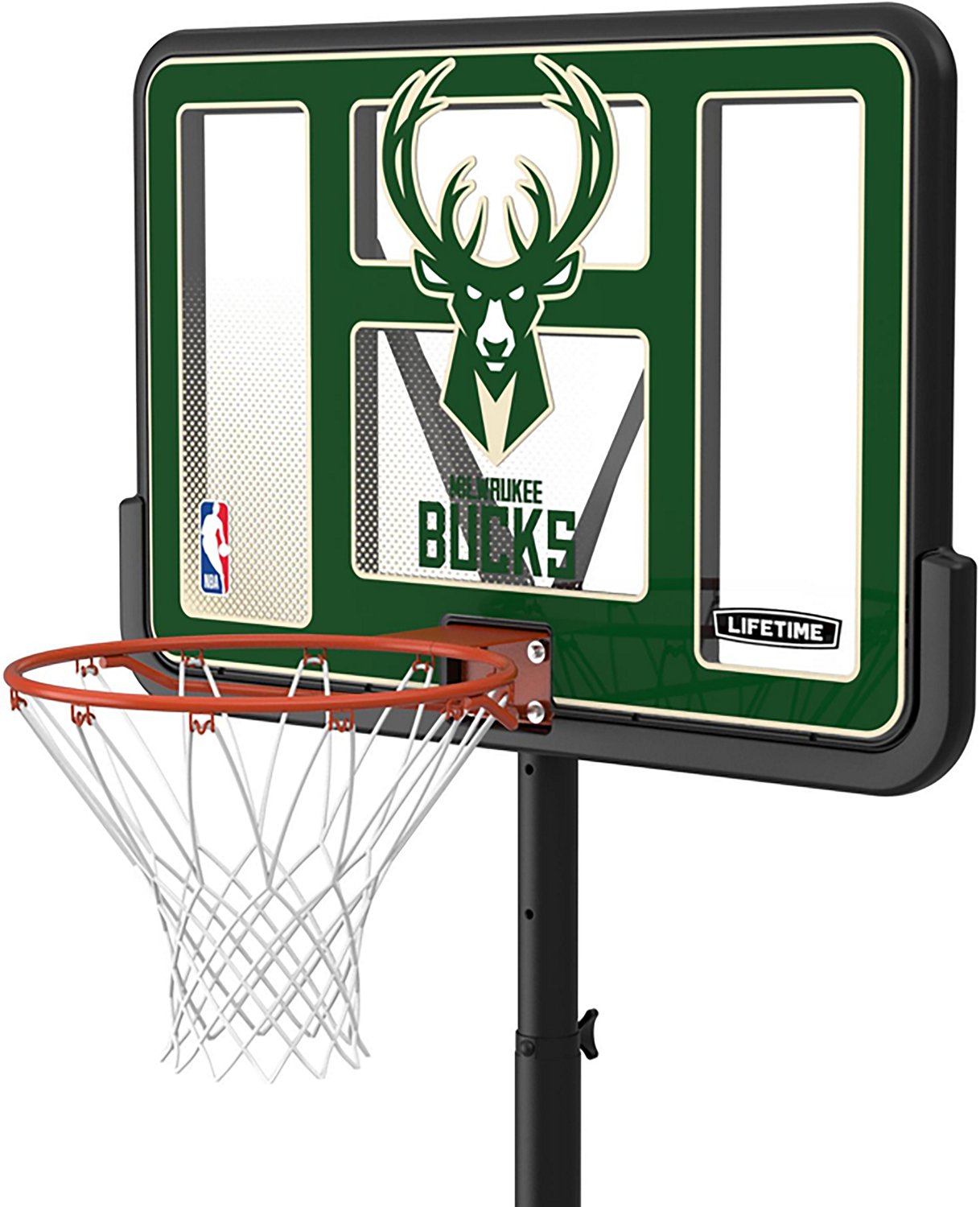 Lifetime NBA Milwaukee Bucks 44 in Portable Basketball Hoop with Wheels - view number 3