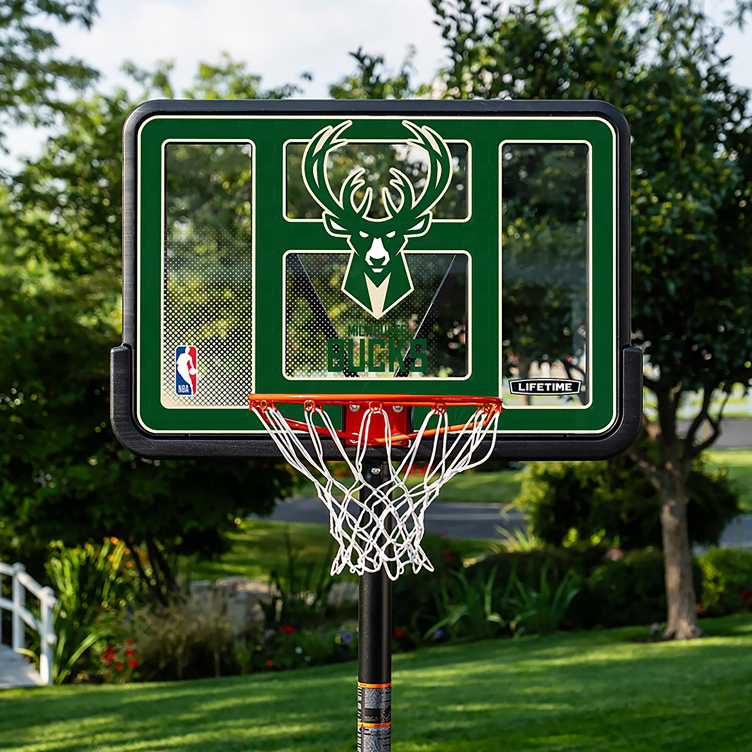 Lifetime NBA Milwaukee Bucks 44 in Portable Basketball Hoop with Wheels - view number 8