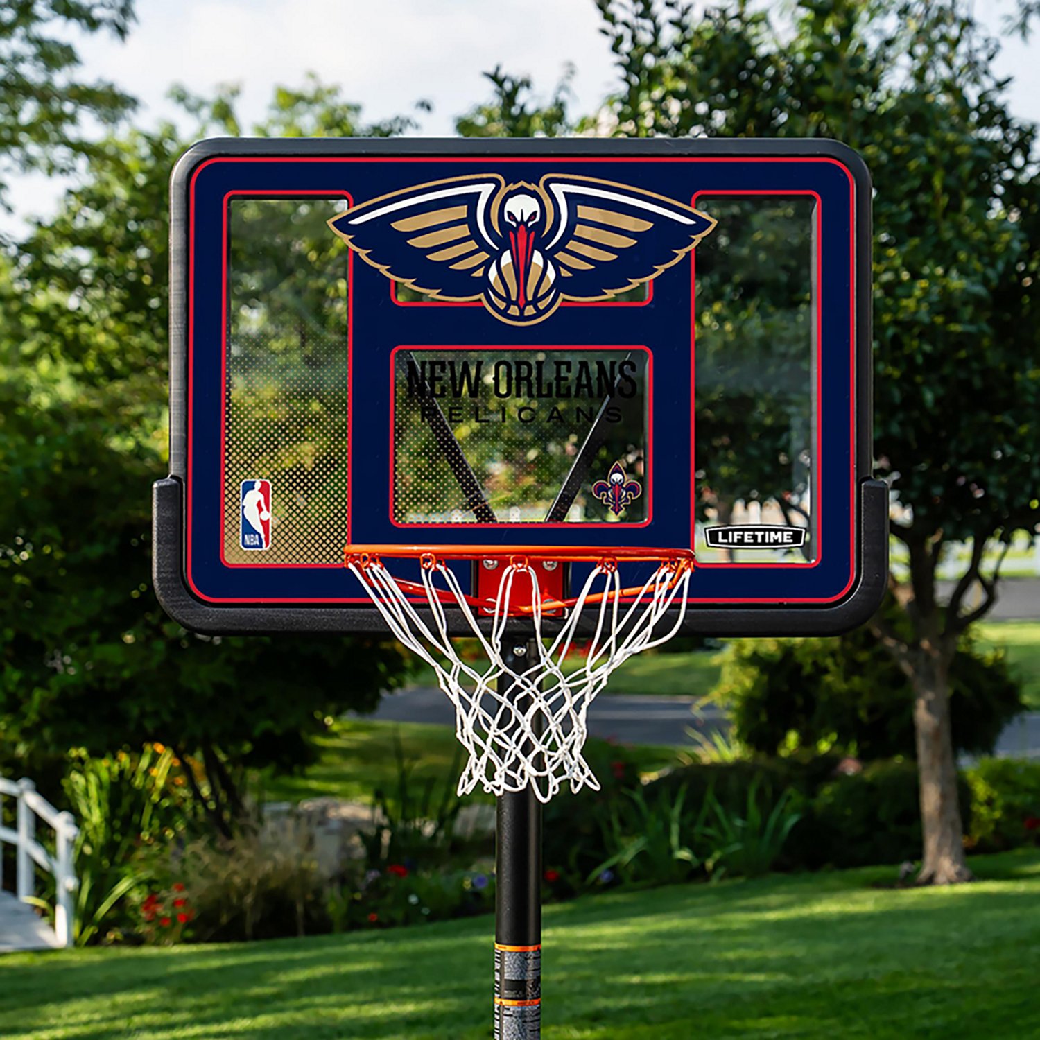 Lifetime NBA New Orleans Pelicans 44 in Portable Basketball Hoop with Wheels - view number 8