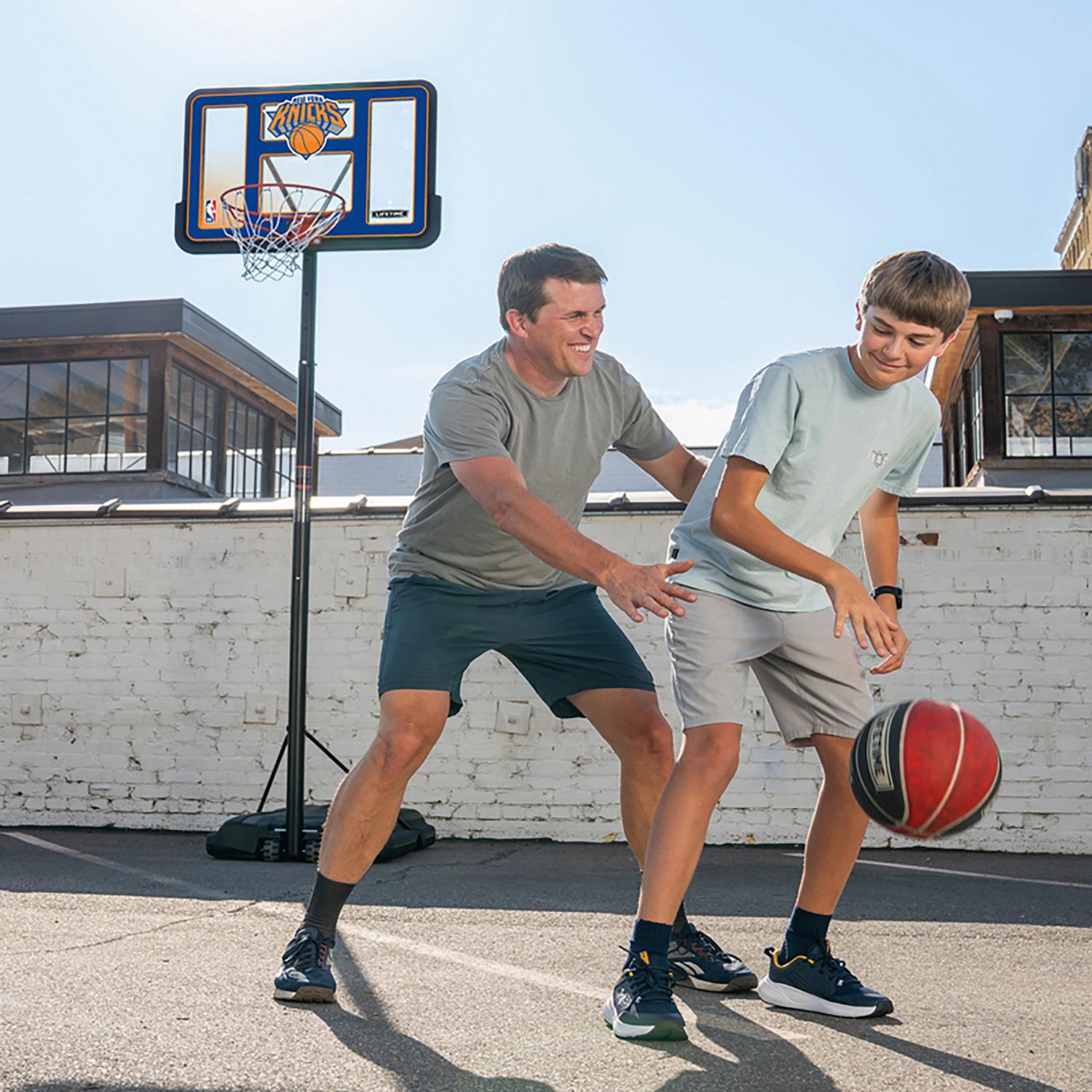 Lifetime NBA New York Knicks 44 in Portable Basketball Hoop with Wheels - view number 8
