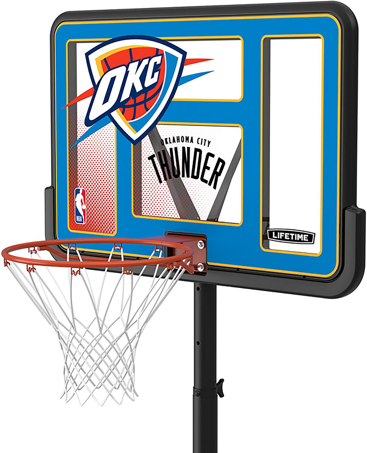 Lifetime NBA Oklahoma City Thunder 44 in Portable Basketball Hoop with Wheels - view number 3