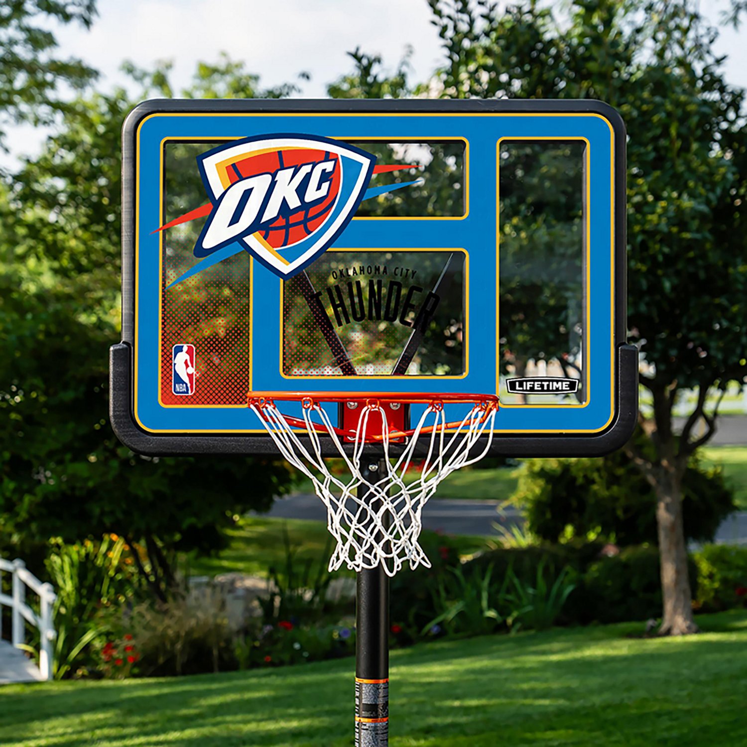 Lifetime NBA Oklahoma City Thunder 44 in Portable Basketball Hoop with Wheels - view number 8