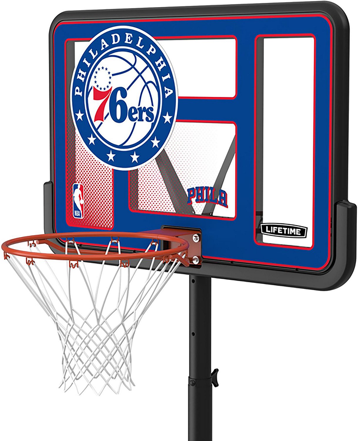 Lifetime NBA Philadelphia 76ers 44 in Portable Basketball Hoop with Wheels - view number 3