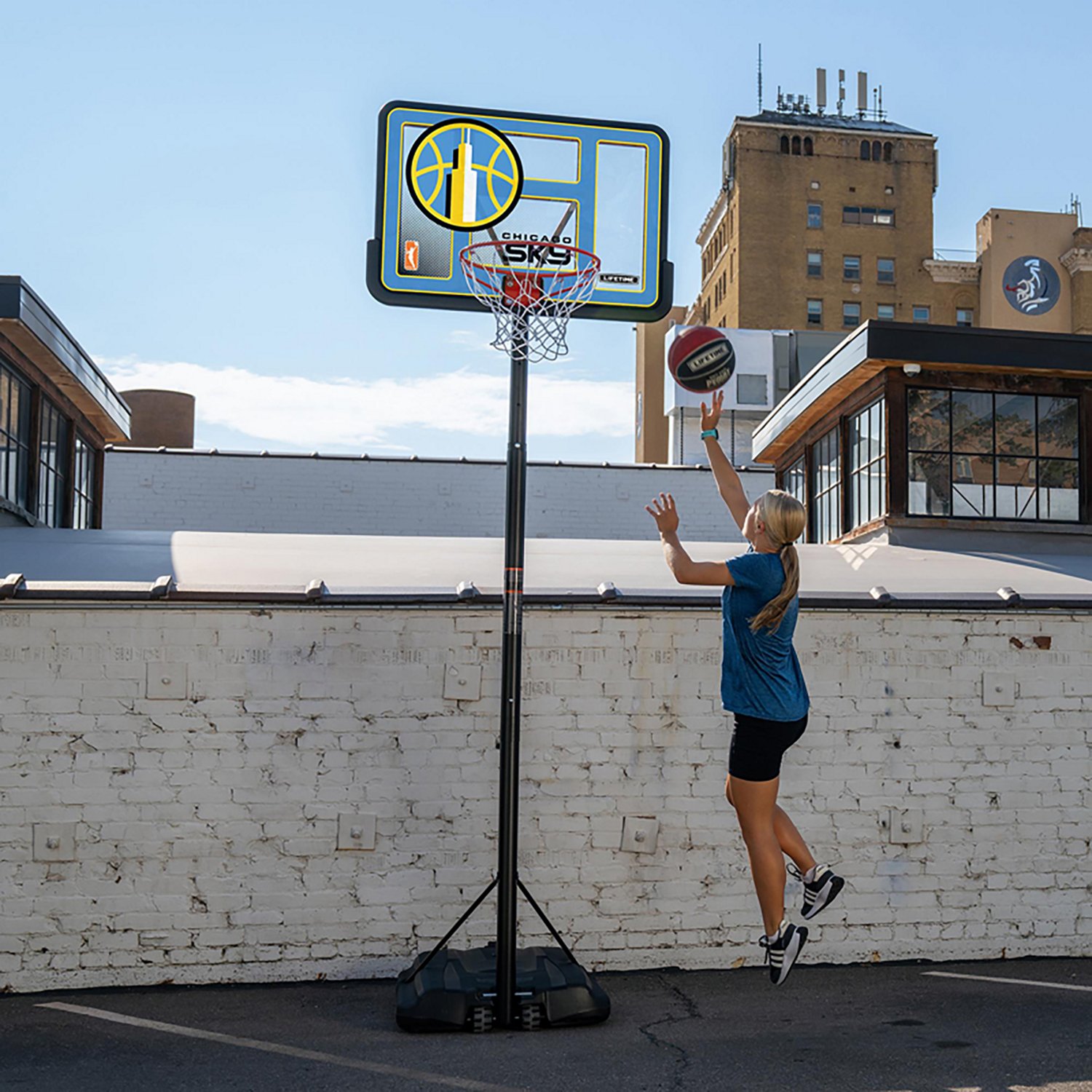 Lifetime WNBA Chicago Sky 44 in Portable Basketball Hoop with Wheels - view number 8