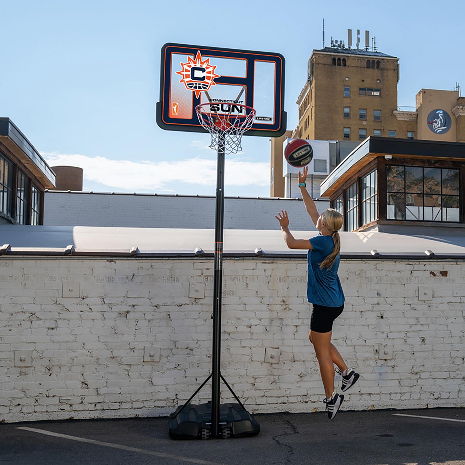 Lifetime WNBA Connecticut Sun 44 in Portable Basketball Hoop with Wheels - view number 8