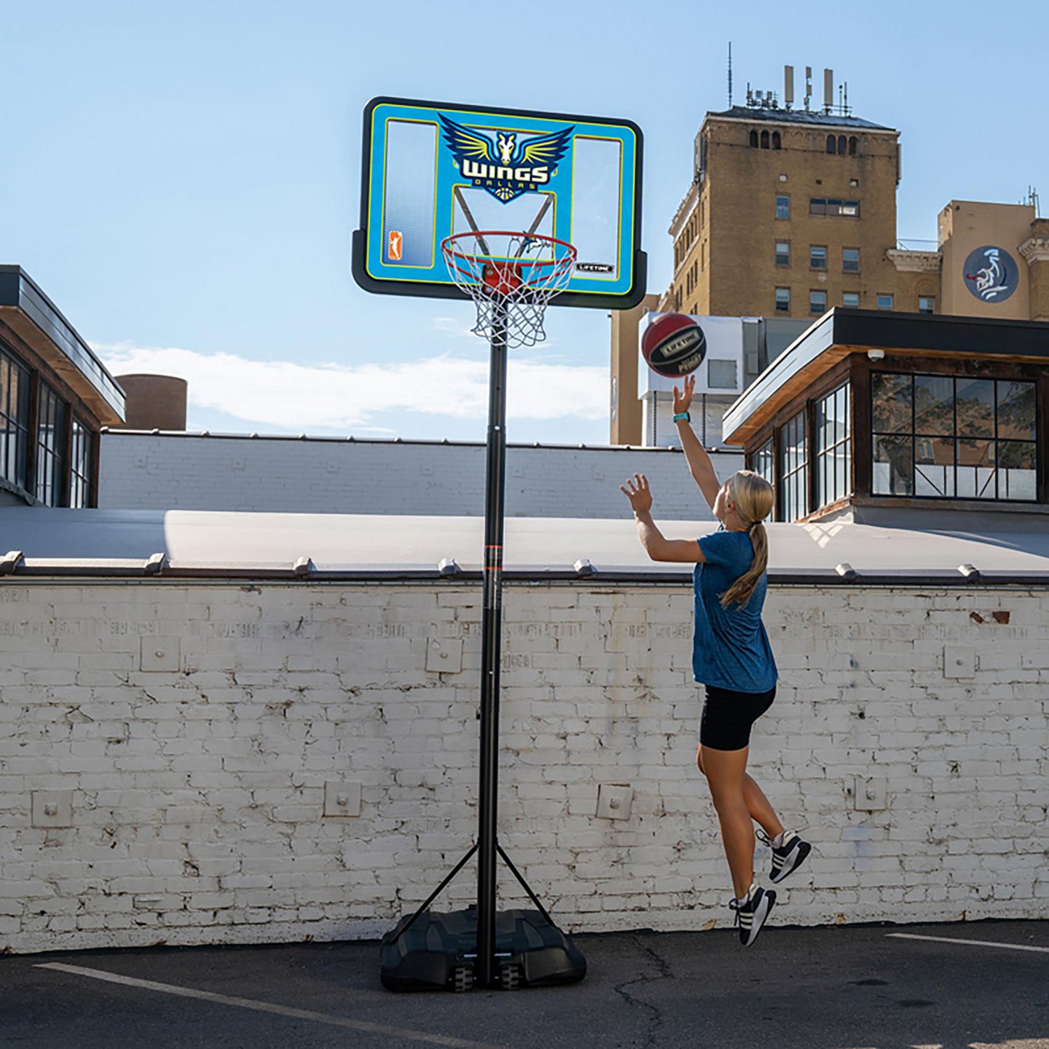 Lifetime WNBA Dallas Wings 44 in Portable Basketball Hoop with Wheels - view number 7