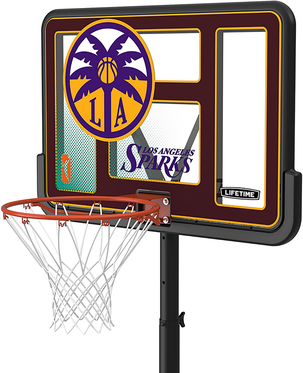 Lifetime WNBA Los Angeles Sparks 44 in Portable Basketball Hoop with Wheels - view number 3