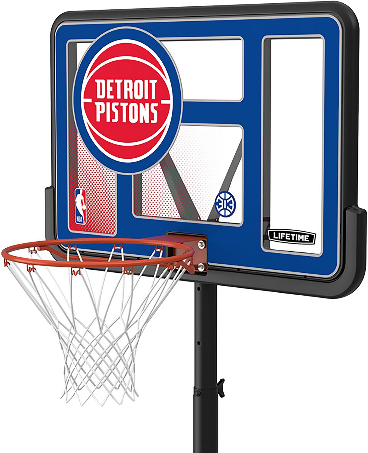Lifetime NBA Detroit Pistons 44 in Portable Basketball Hoop with Wheels - view number 3