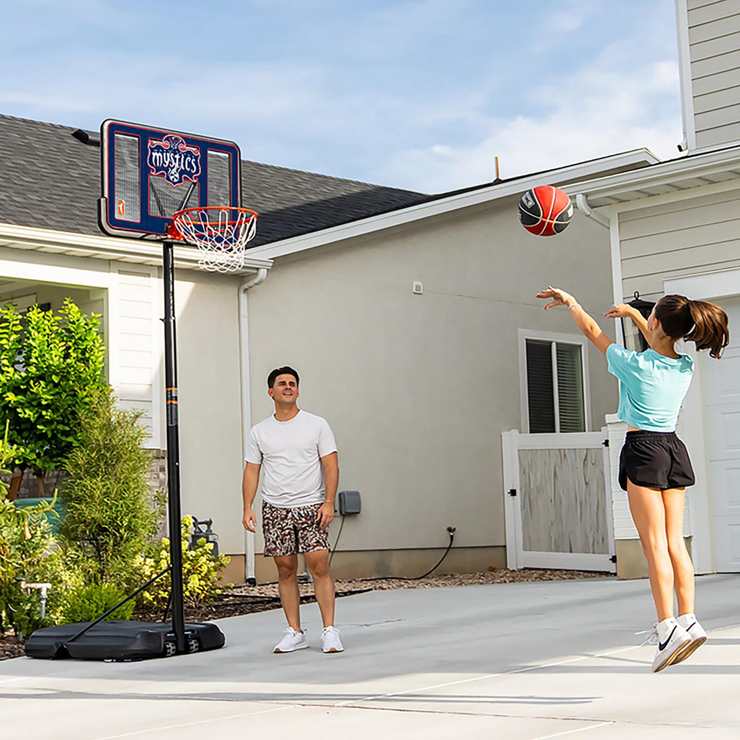 Lifetime WNBA Washington Mystics 44 in Portable Basketball Hoop with Wheels - view number 8