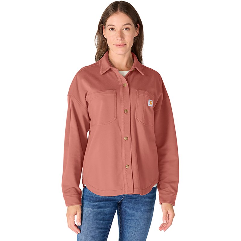Carhartt Women's Cotton Durham Knit Overshirt | Dark Rose Tint | M