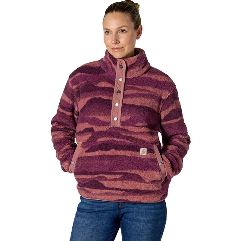 Carhartt Women's Highland Pullover | Dark Rose Tint Landscape | Xs