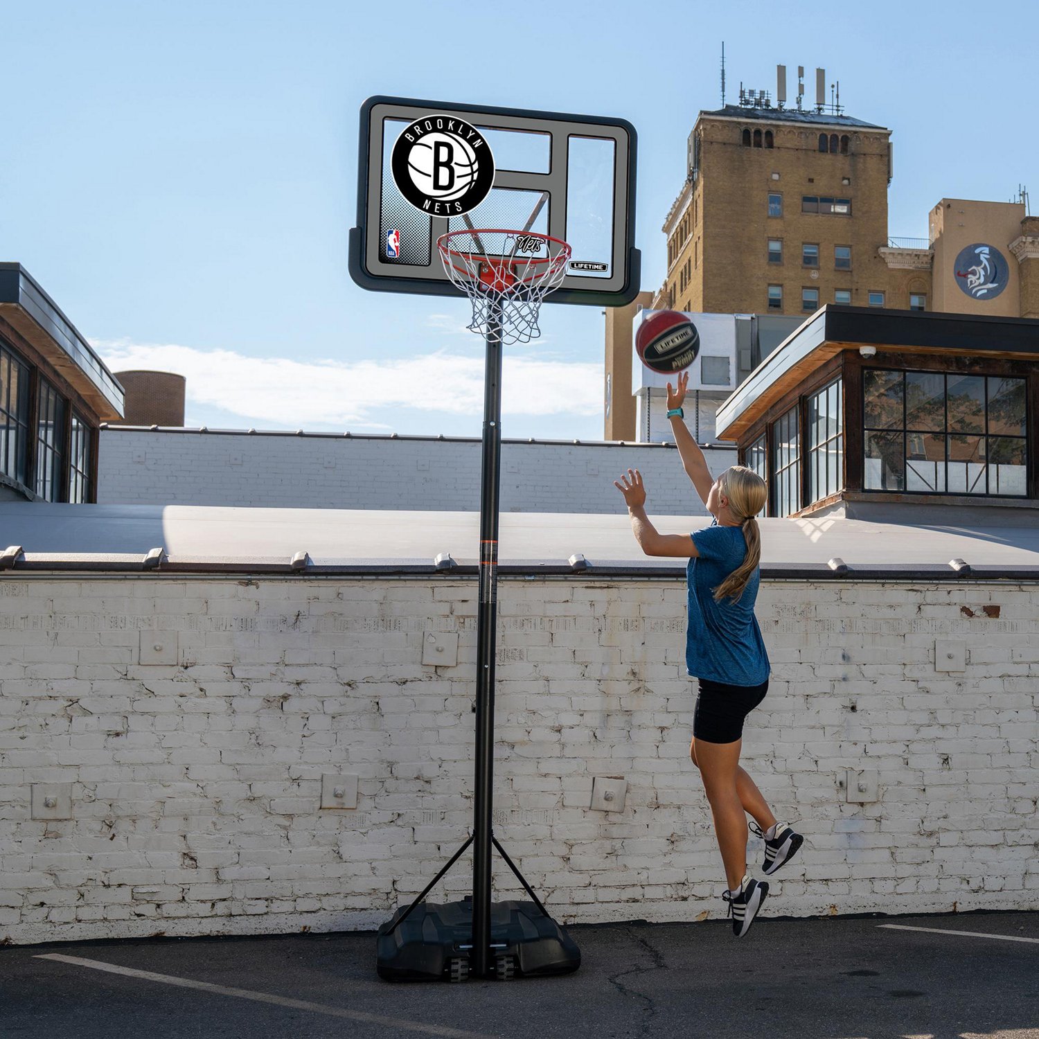 Lifetime NBA Brooklyn Nets 44 in Portable Basketball Hoop with Wheels - view number 7