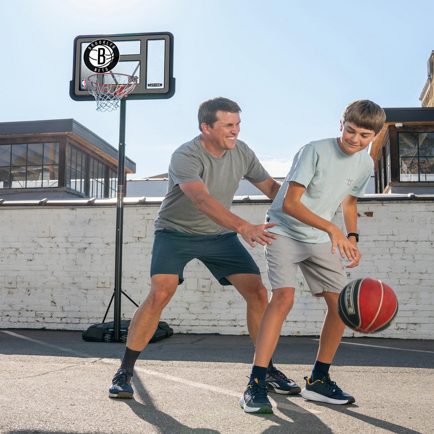 Lifetime NBA Brooklyn Nets 44 in Portable Basketball Hoop with Wheels - view number 8