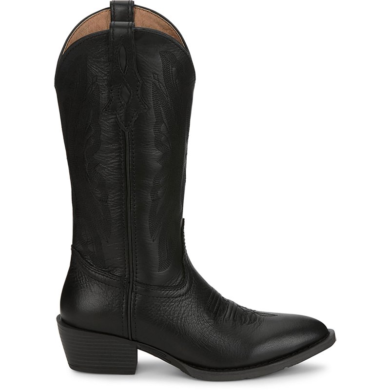 Justin Boots Renie Embroidered Round Toe Pull On Cowboy Boots