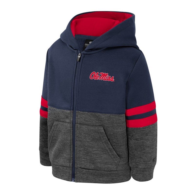 Colosseum Athletics Toddler Boys' University of Mississippi Bandit Full Zip Hoodie
