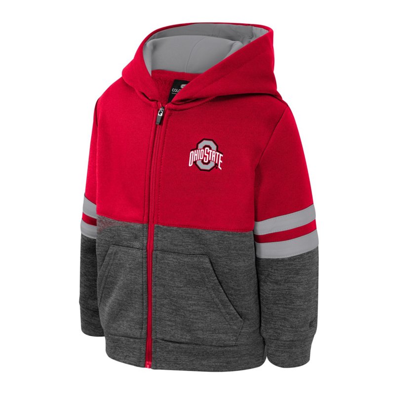 Colosseum Athletics Toddler Boys' Ohio State University Bandit Full Zip Hoodie