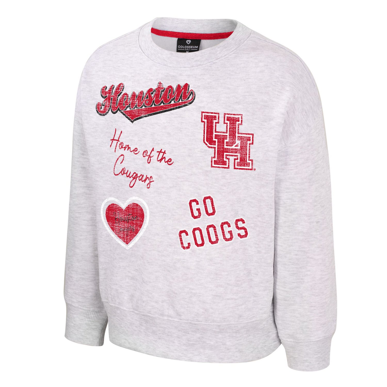 Colosseum Athletics Girls' University of Houston Coco Long Sleeve Crew