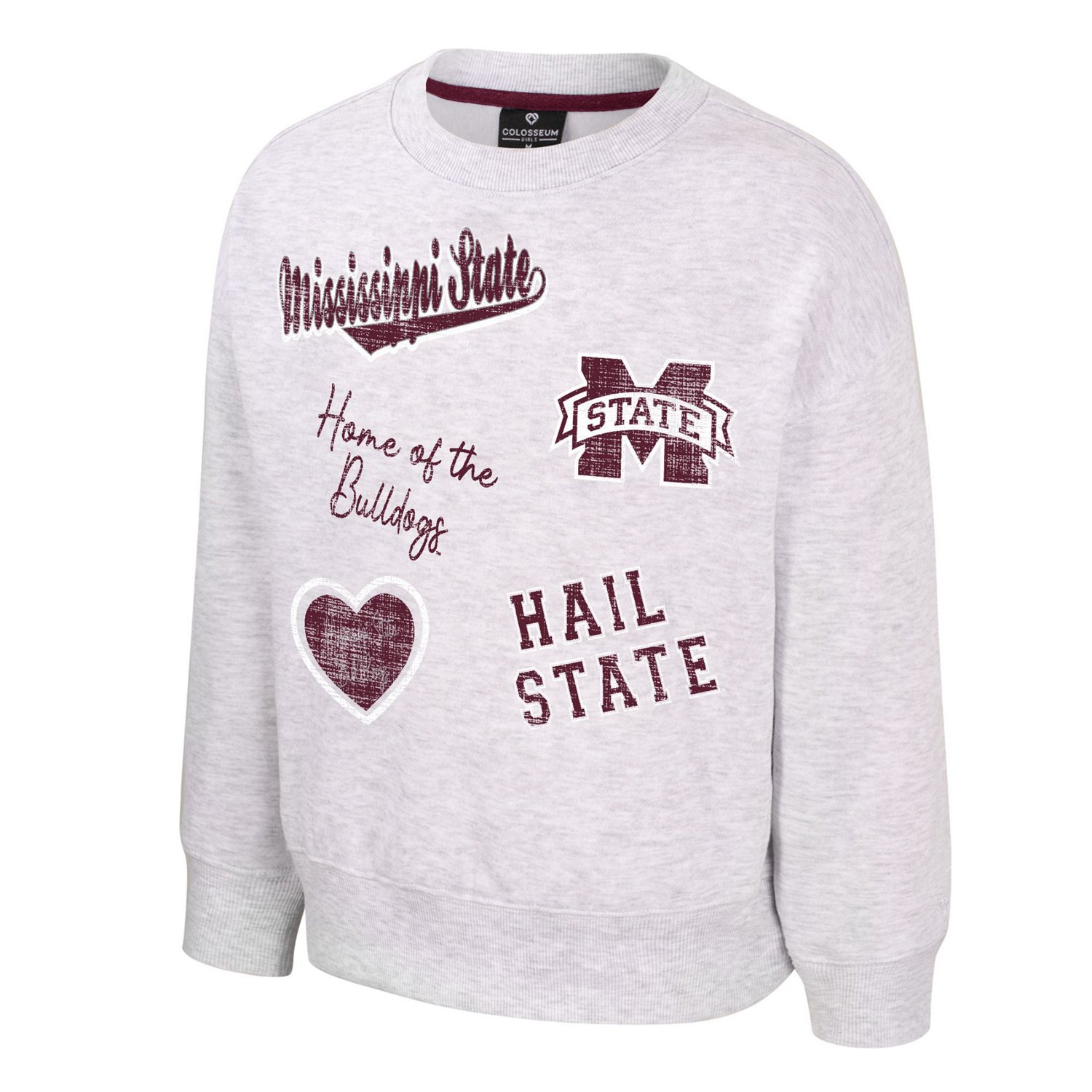 Colosseum Athletics Girls' Mississippi State University Coco Long Sleeve Crew