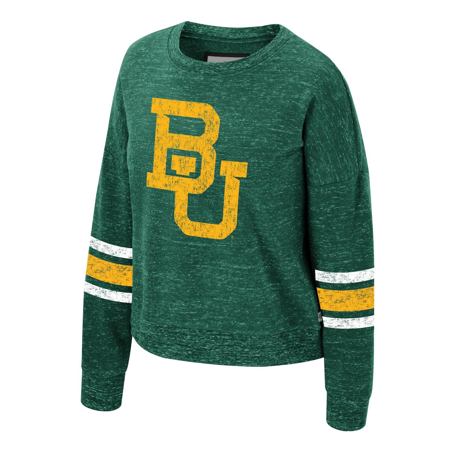 Colosseum Athletics Baylor Bears Jaclyn Speckle Long Sleeve Crew