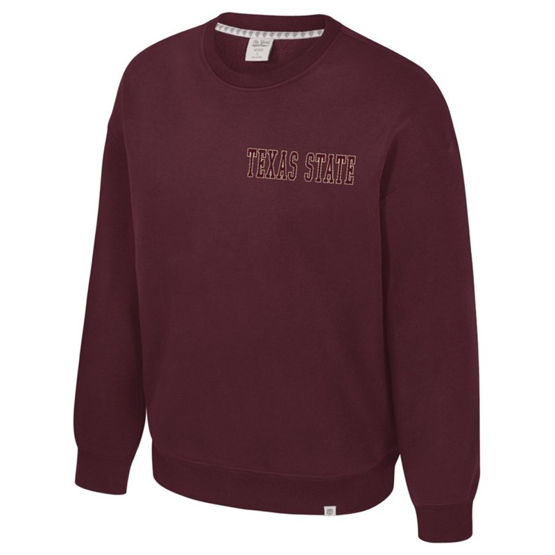 Colosseum Athletics Men's Texas State University Super Rich Vintage Crew