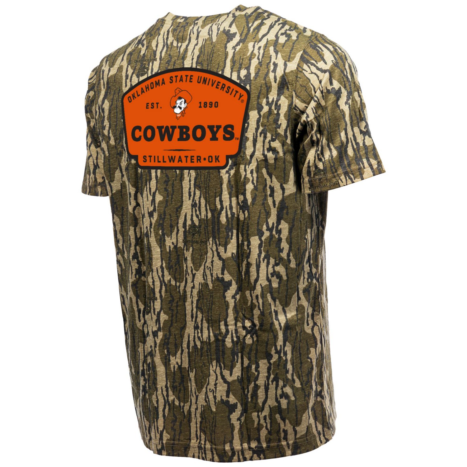 Colosseum Athletics Men's Oklahoma State Cowboys Mossy Oak Bottomland DS Short Sleeve T-shirt - view number 2