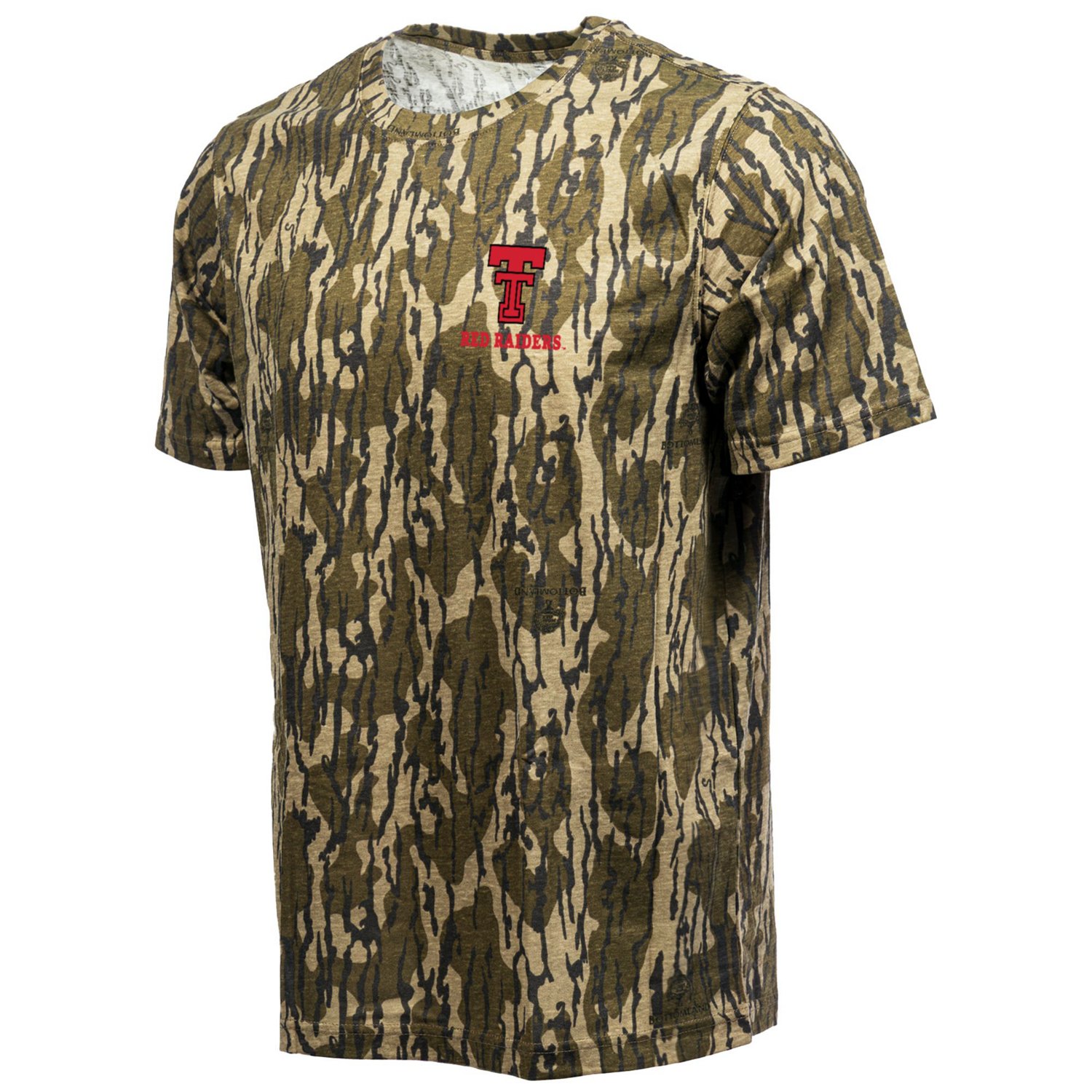 Colosseum Athletics Men's Texas Tech Red Raiders Mossy Oak Bottomland DS Short Sleeve T-shirt