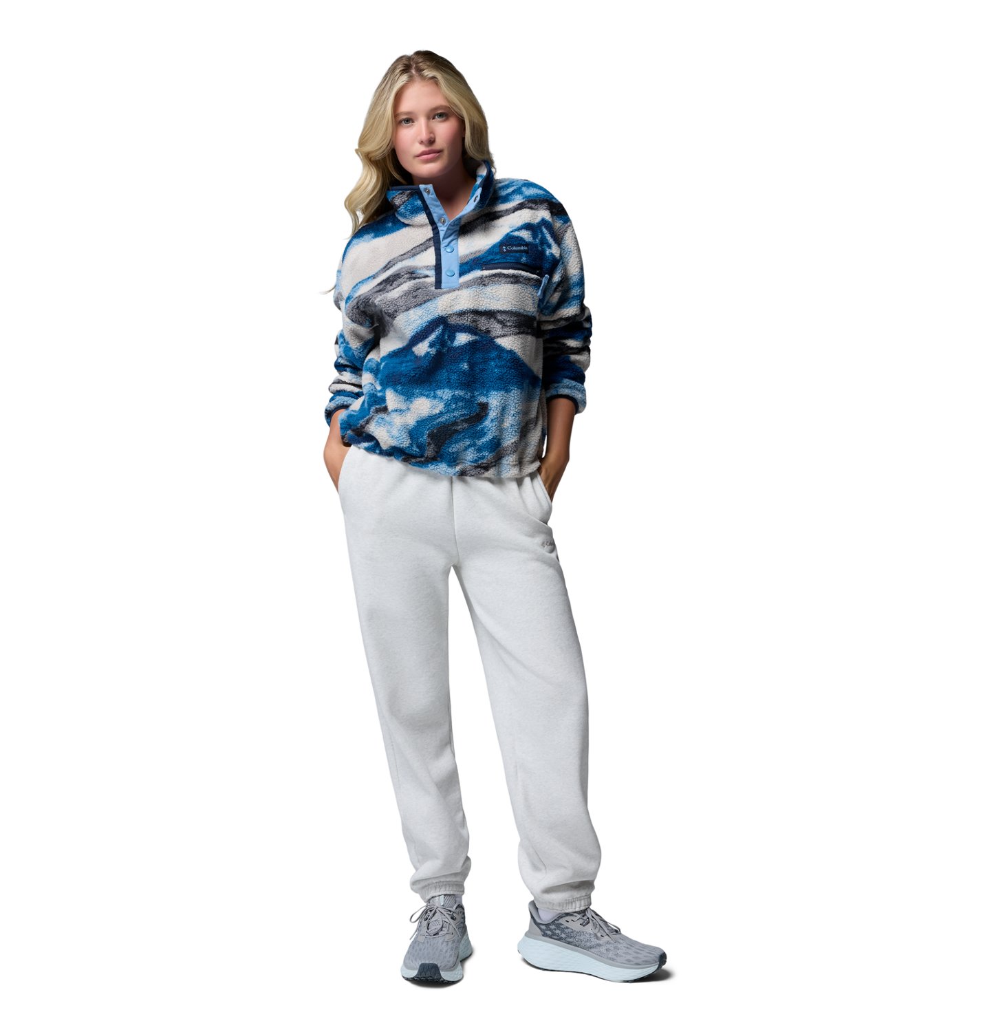 Columbia Sportswear Women's Helvetia II Printed Cropped 1/2 Snap Fleece Pullover                                                 - view number 6