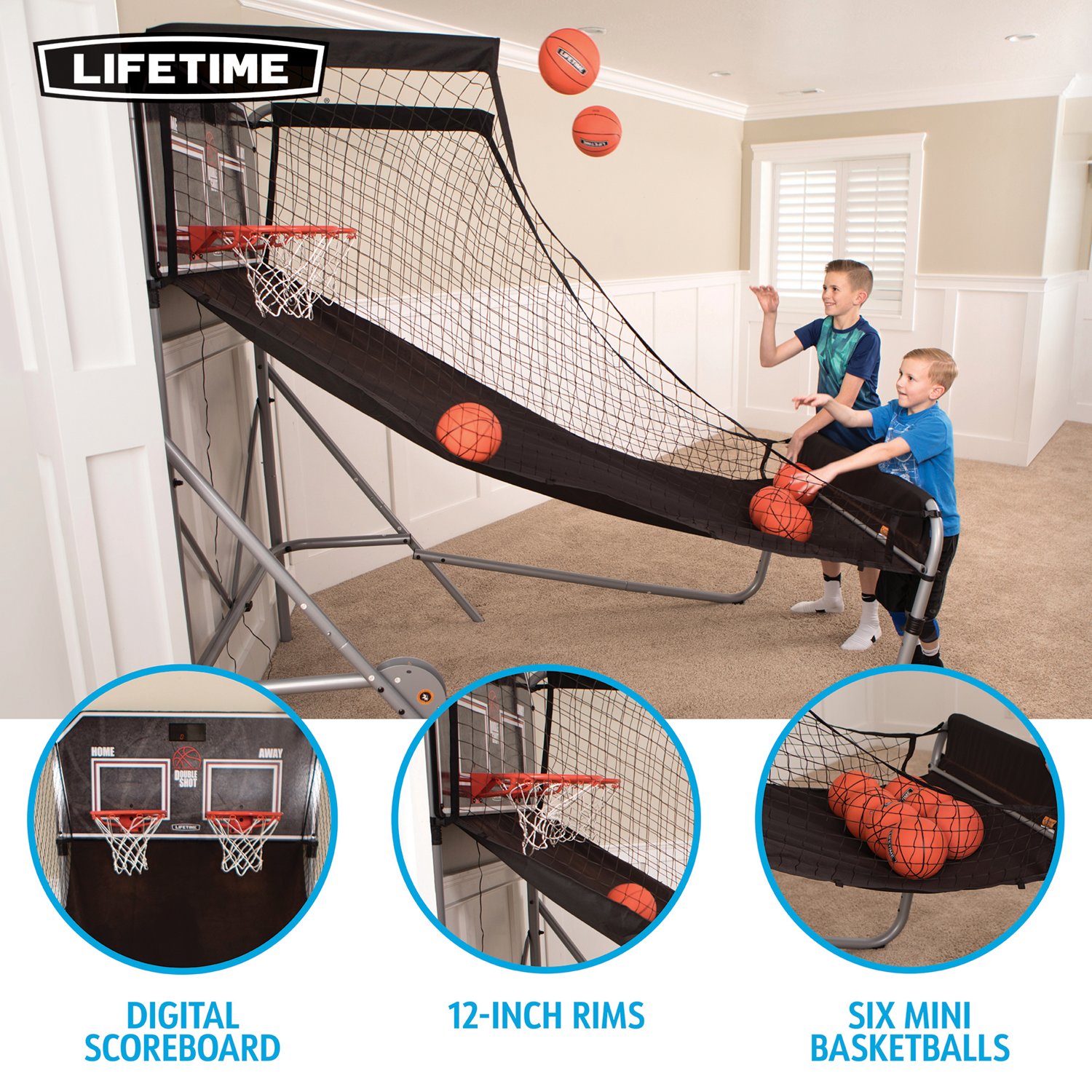 Lifetime Double Shot Deluxe Basketball Arcade Game - view number 2