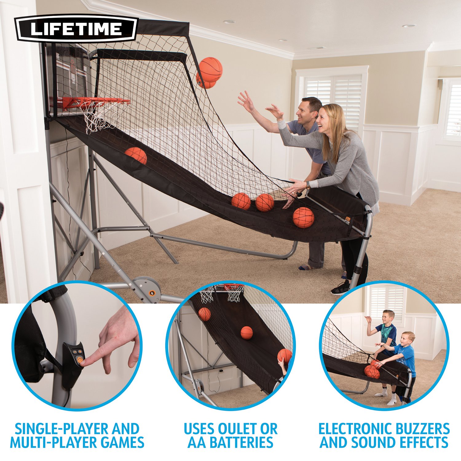Lifetime Double Shot Deluxe Basketball Arcade Game - view number 3