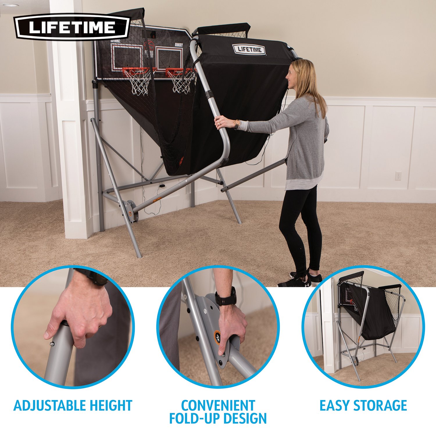 Lifetime Double Shot Deluxe Basketball Arcade Game - view number 4