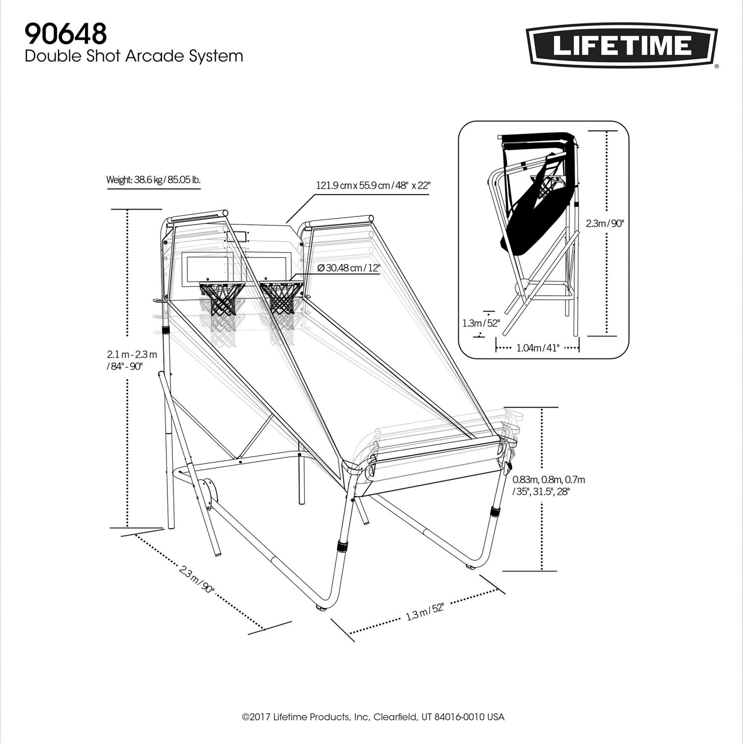 Lifetime Double Shot Deluxe Basketball Arcade Game - view number 5