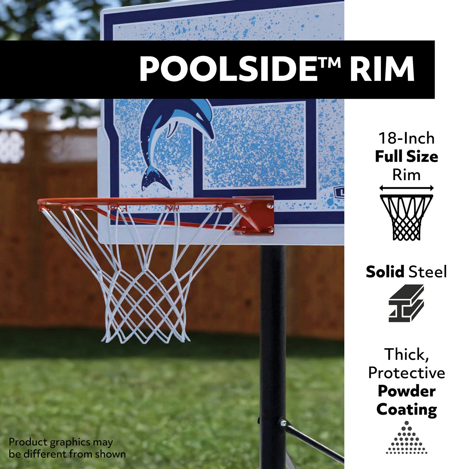 Lifetime 44 in Portable Poolside Impact Basketball Hoop with Classic Rim - view number 6