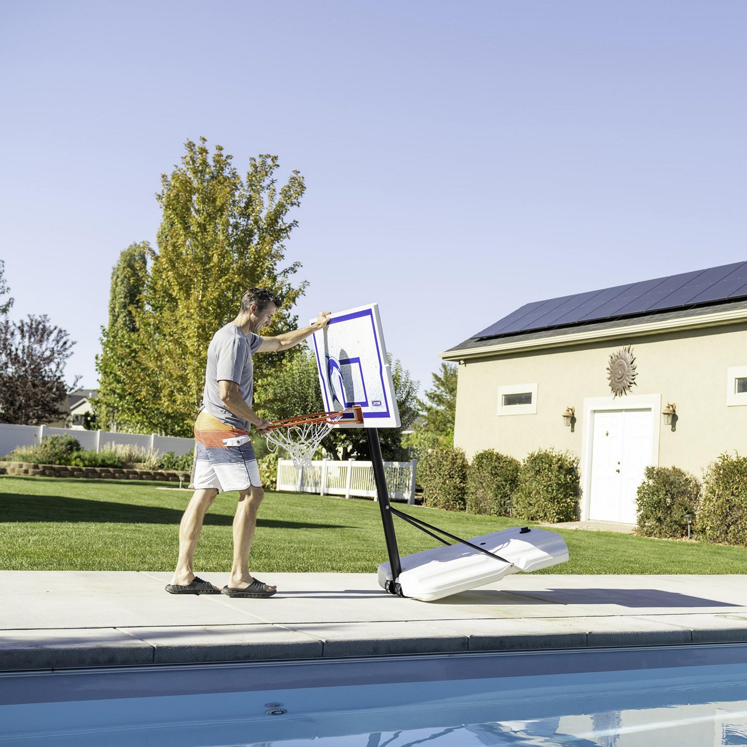 Lifetime 44 in Portable Poolside Impact Basketball Hoop with Classic Rim - view number 7