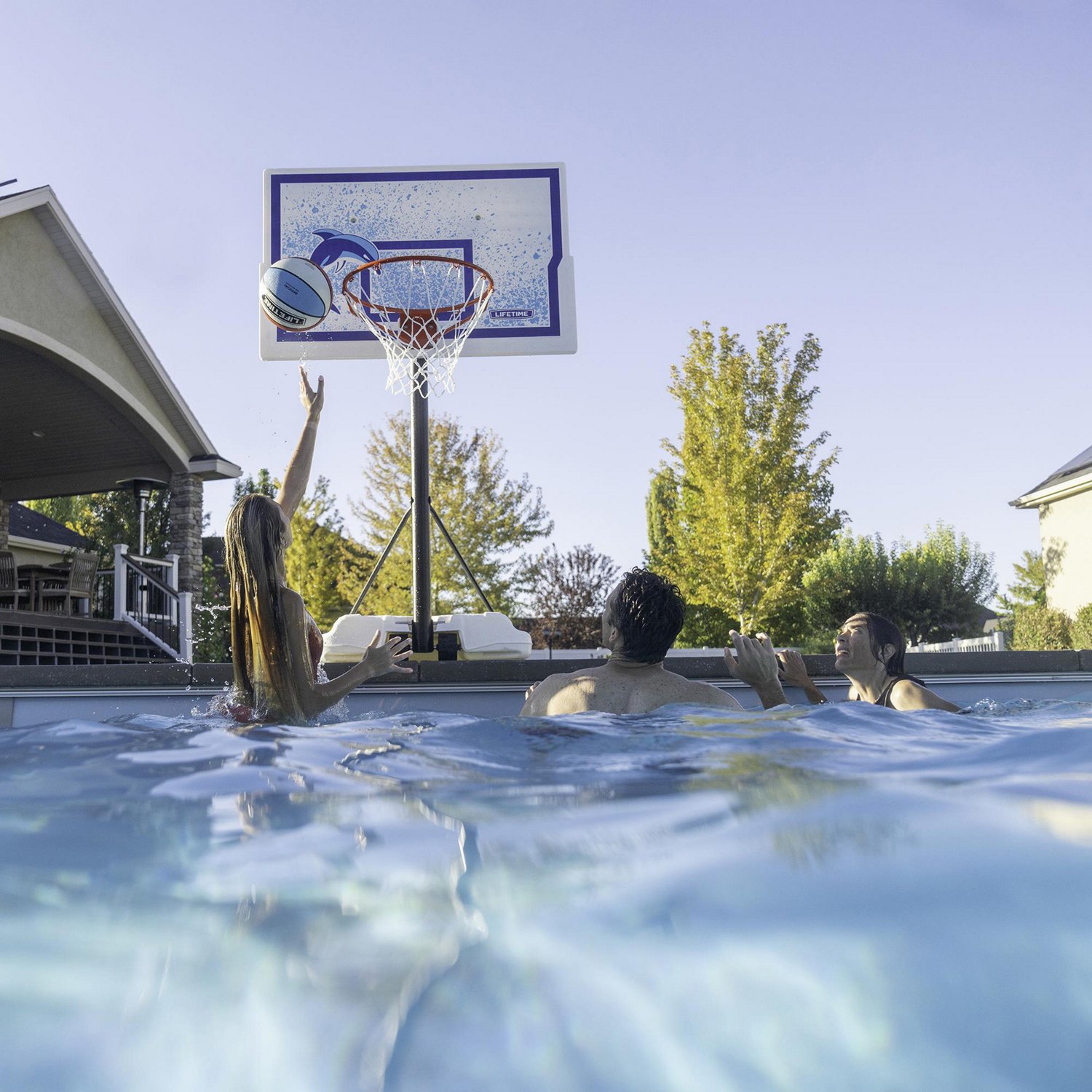 Lifetime 44 in Portable Poolside Impact Basketball Hoop with Classic Rim - view number 8