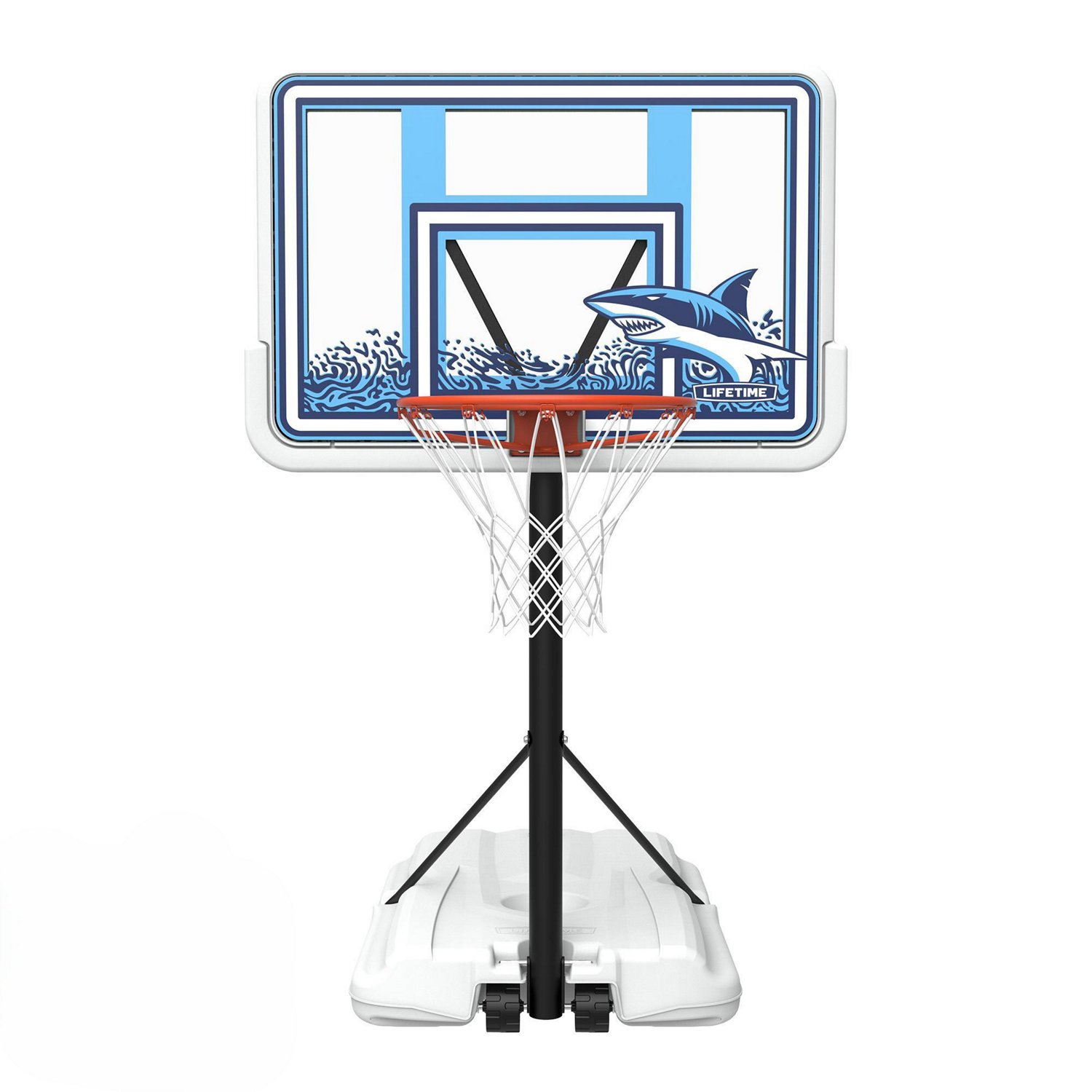 Lifetime 44 in Portable Poolside Shatterproof Basketball Hoop with Classic Rim
