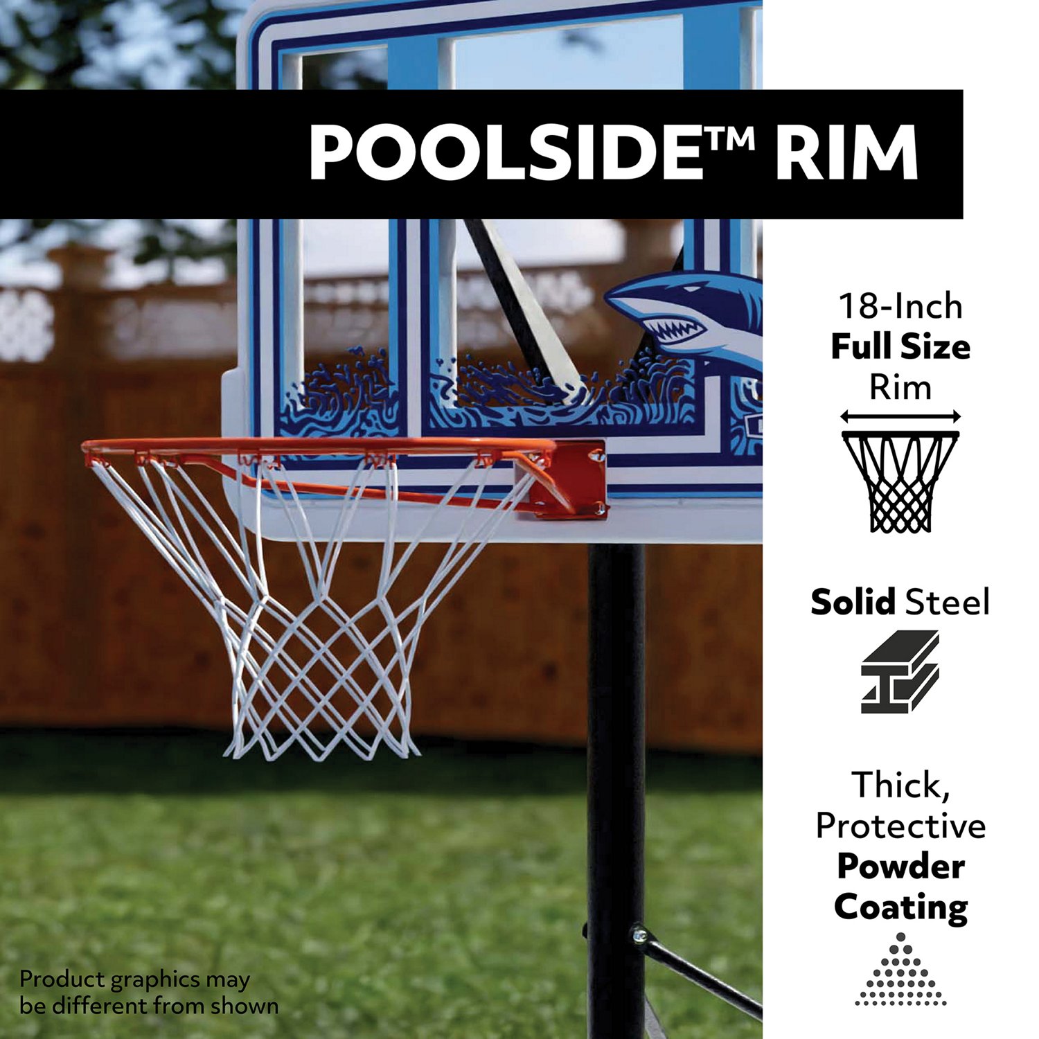 Lifetime 44 in Portable Poolside Shatterproof Basketball Hoop with Classic Rim - view number 6