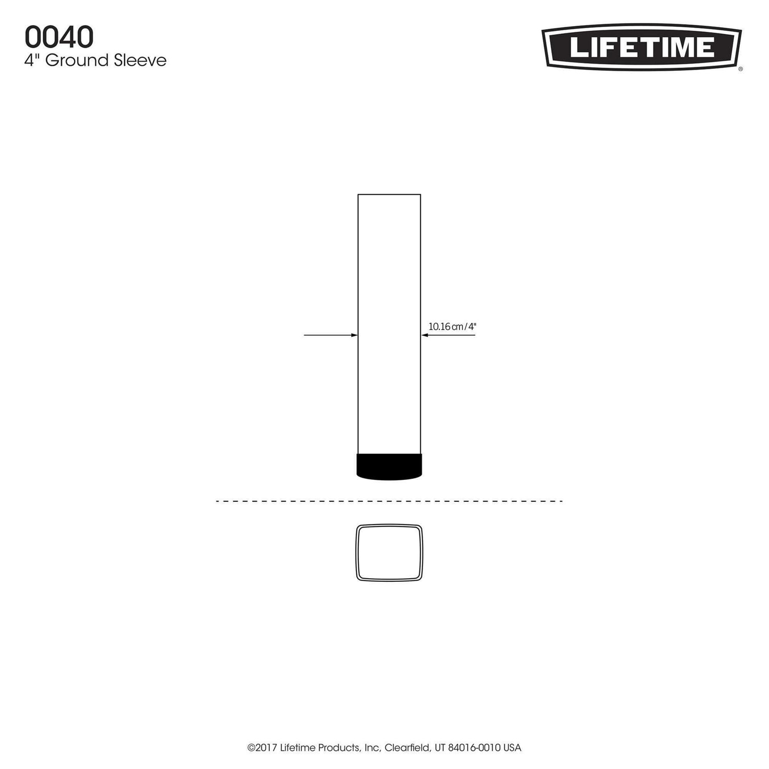 Lifetime 4 in Basketball System Ground Sleeve - view number 3