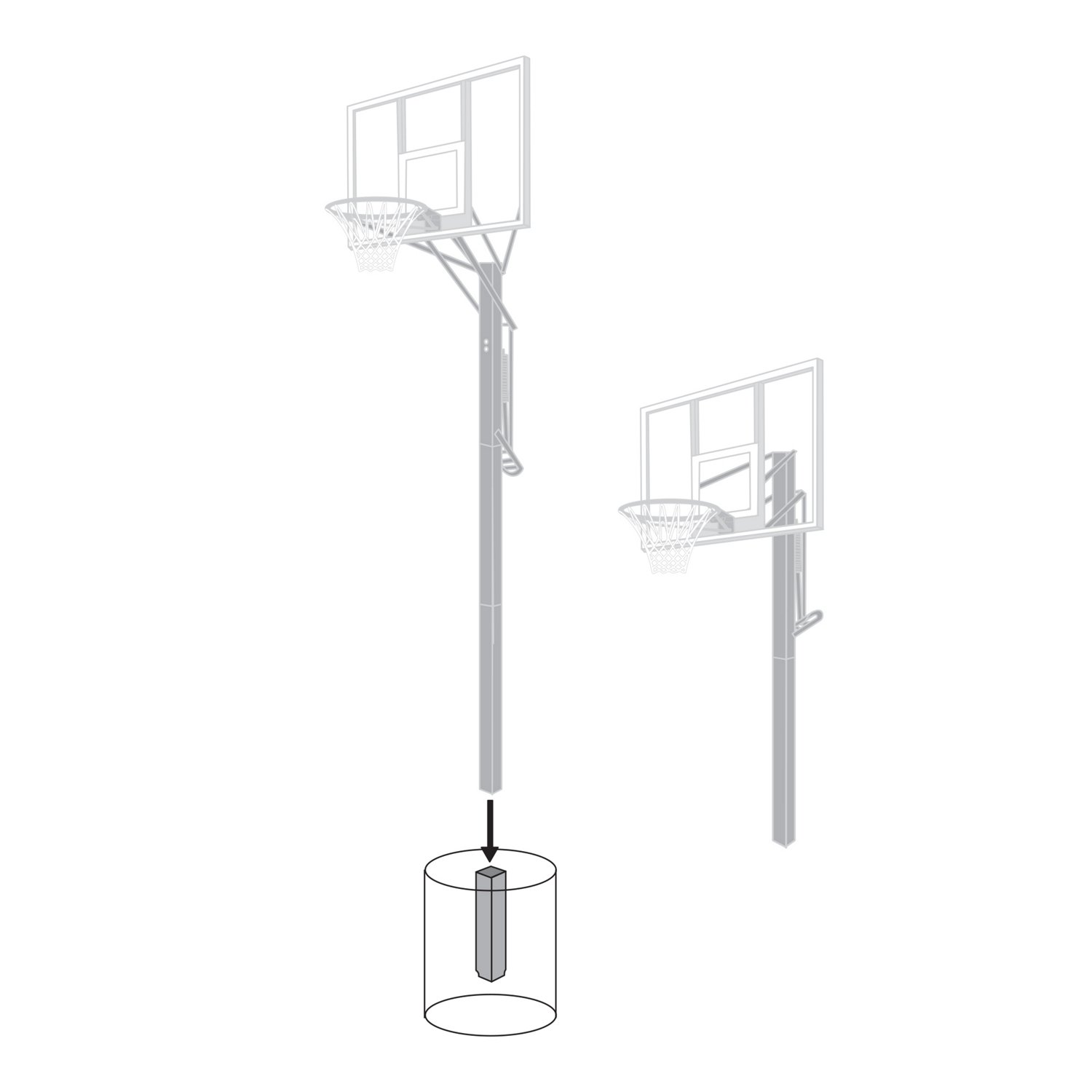 Lifetime 4 in Basketball System Ground Sleeve - view number 4