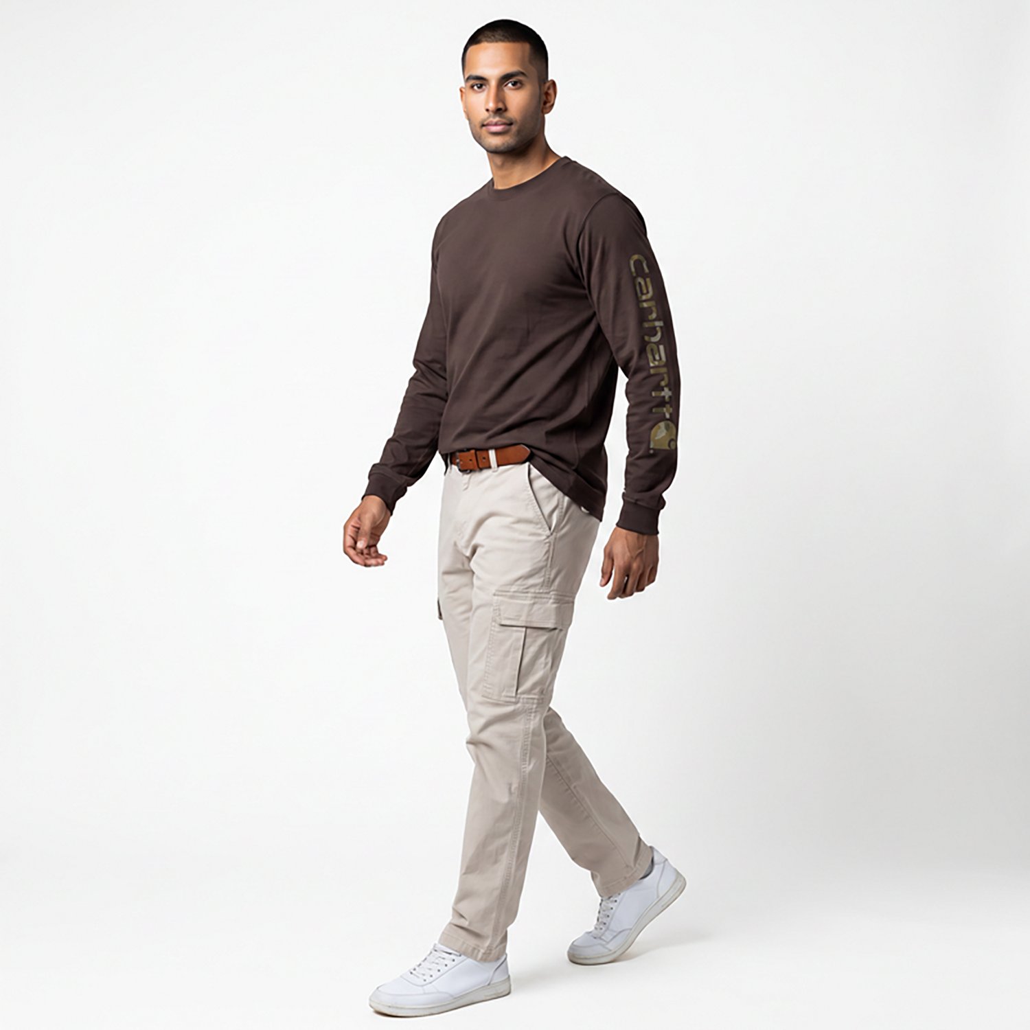 Carhartt Men's Long Sleeve Graphic Logo T-shirt                                                                                  - view number 2