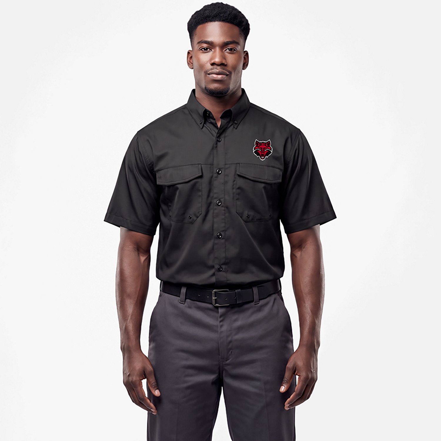 Antigua Men's Arkansas State University Game Day Woven Fishing Shirt